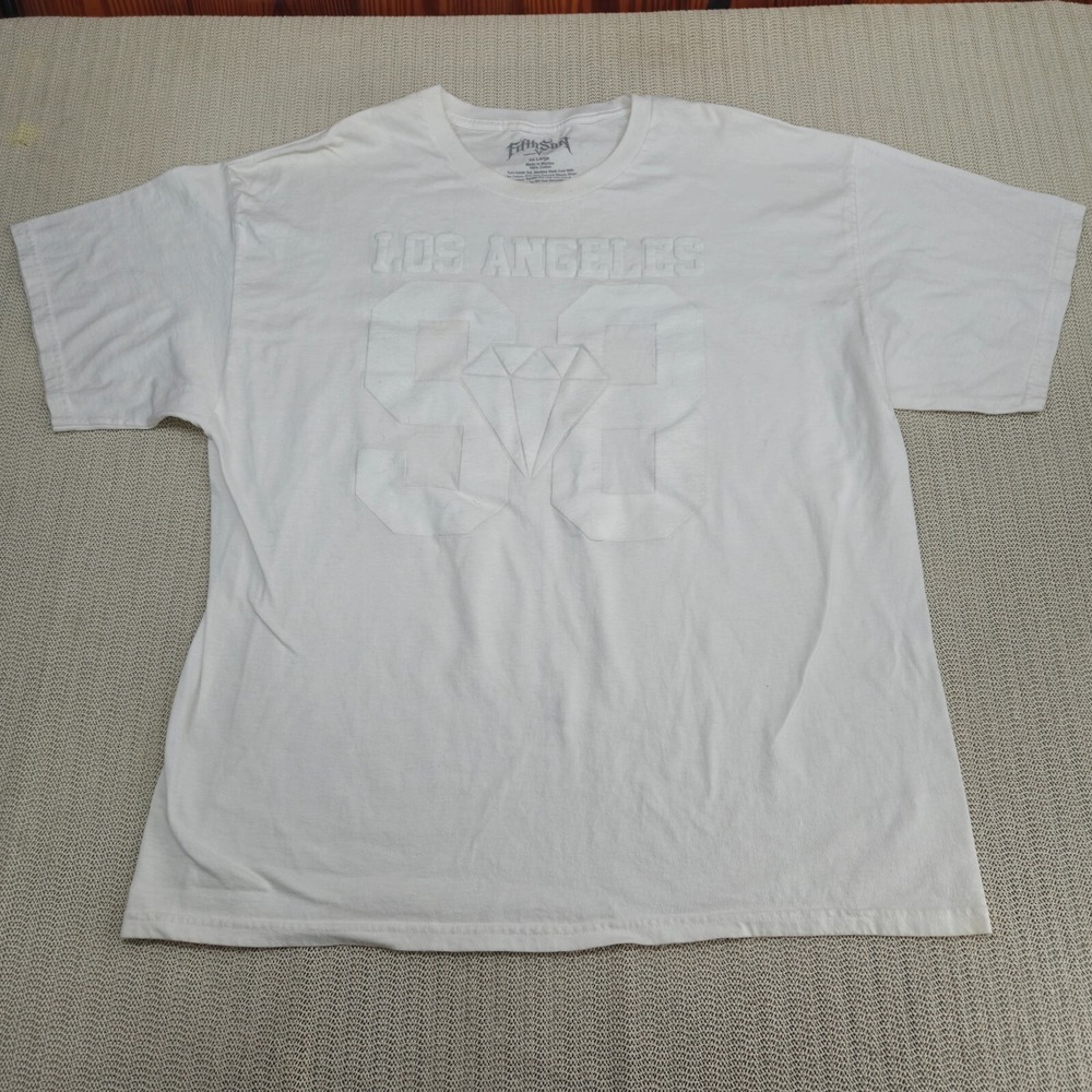 Fifth Sun Shirt Mens 2XL XXL White Los Angeles Graphic Hip Hop Streetwear